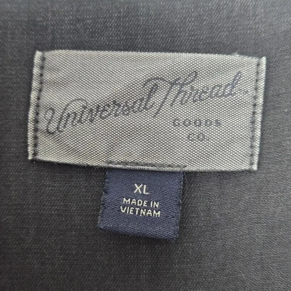 Universal Thread Shirt Dress XL Pockets Charcoal Black Shift Knee Length Lyocell - Picture 2 of 10